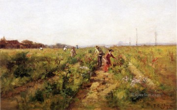 Theodore Clement Steele Painting - In the Berry Field Theodore Clement Steele 1890 Theodore Clement Steele
